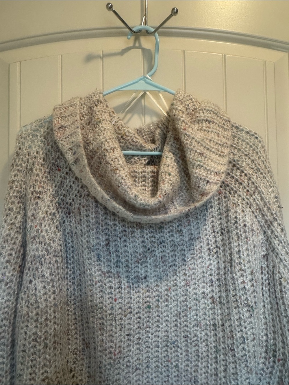 moon & madison Speckled Cream Cowl Neck Sweater